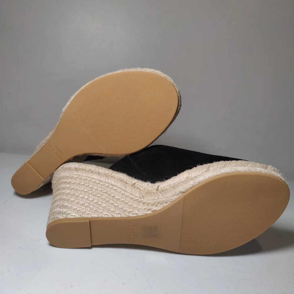 Stuart Weitzman Black Wedges - Picture 6 of 9